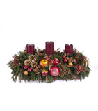 Centro de Mesa Rectangular con 3 Velas Martha Sophia
