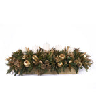 Centro de Mesa Rectangular con 5 Velas Golden Woods