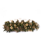 Centro de Mesa Rectangular con 5 Velas Golden Woods
