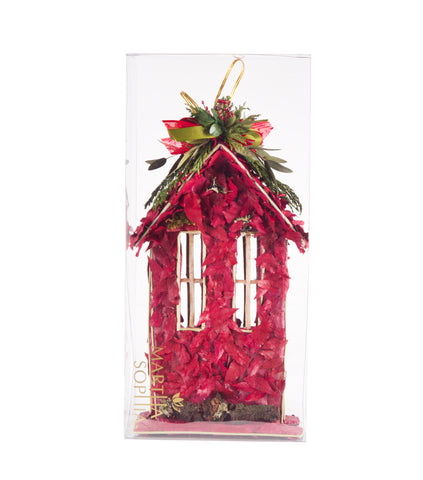 Estuche con Casitas Planas de Hoja de Encino Laurel Redwood