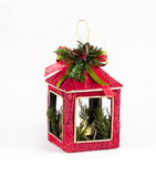 Estuche con 1 Pieza de Farol Mediano de Corteza y Hoja de Encino Redwood