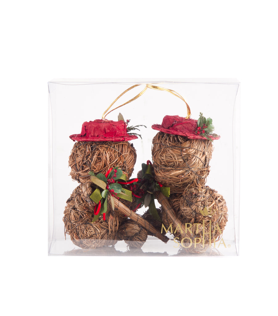 Estuche con 2 Piezas de Ositos de Ocote Chicos Redwood