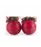 Estuche con 2 Piezas de Esferas de Curly Redwood