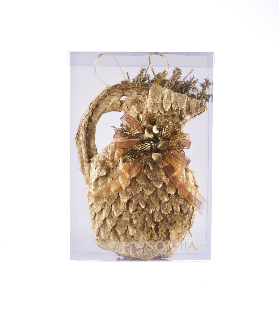 Estuche con 2 Piezas de Jarrones de Hoja de Encino y Laurel Golden Woods