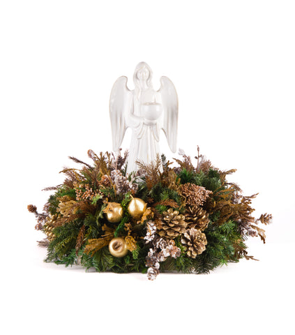 Centro de Mesa Ángel con Vasija de Cerámica Terranova