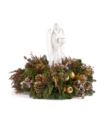 Centro de Mesa Ángel con Vasija de Cerámica Terranova