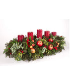 Centro de Mesa Rectangular con 5 Velas Red Wood