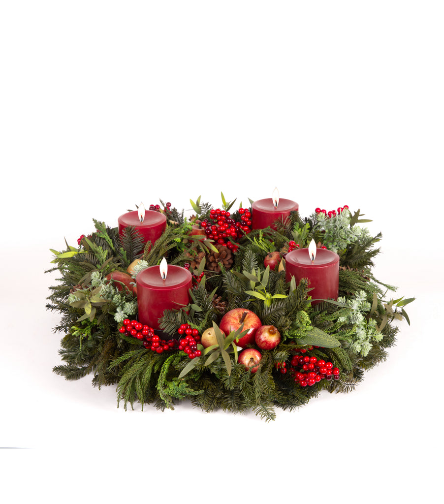 Corona de Adviento Red Wood