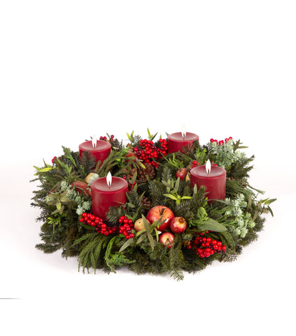 Corona de Adviento Red Wood