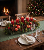 Centro de Mesa Rectangular con 5 Velas Woodland