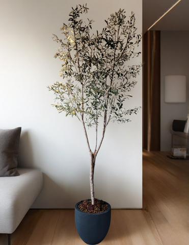 Árbol de Olivo de 2.70 mts Artificial en Base de Fibra de Vidrio