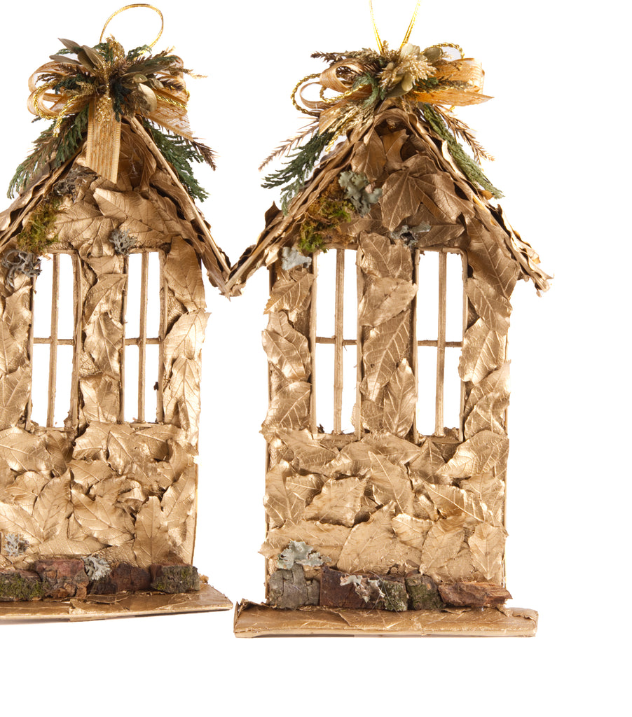 Estuche con Casitas de Hoja de Encino Laurel Golden Forest