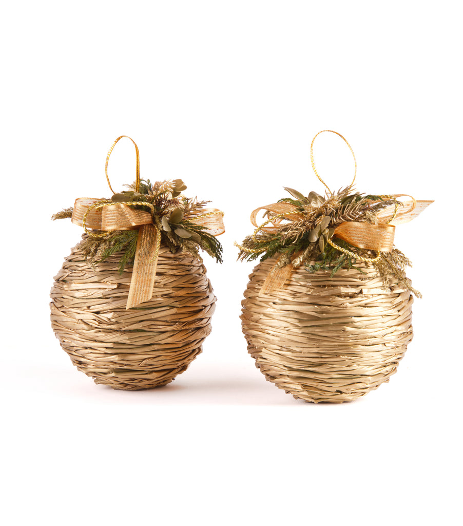 Estuche con 2pzas Esferas de Curly Golden Forest