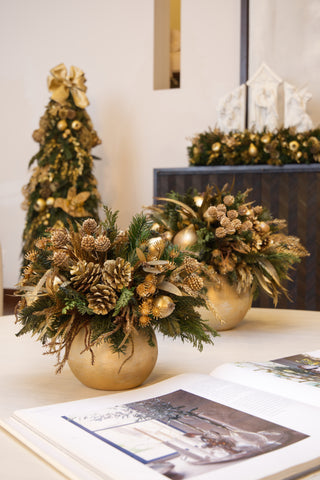 Cache Pot Chico Esfera Golden Forest