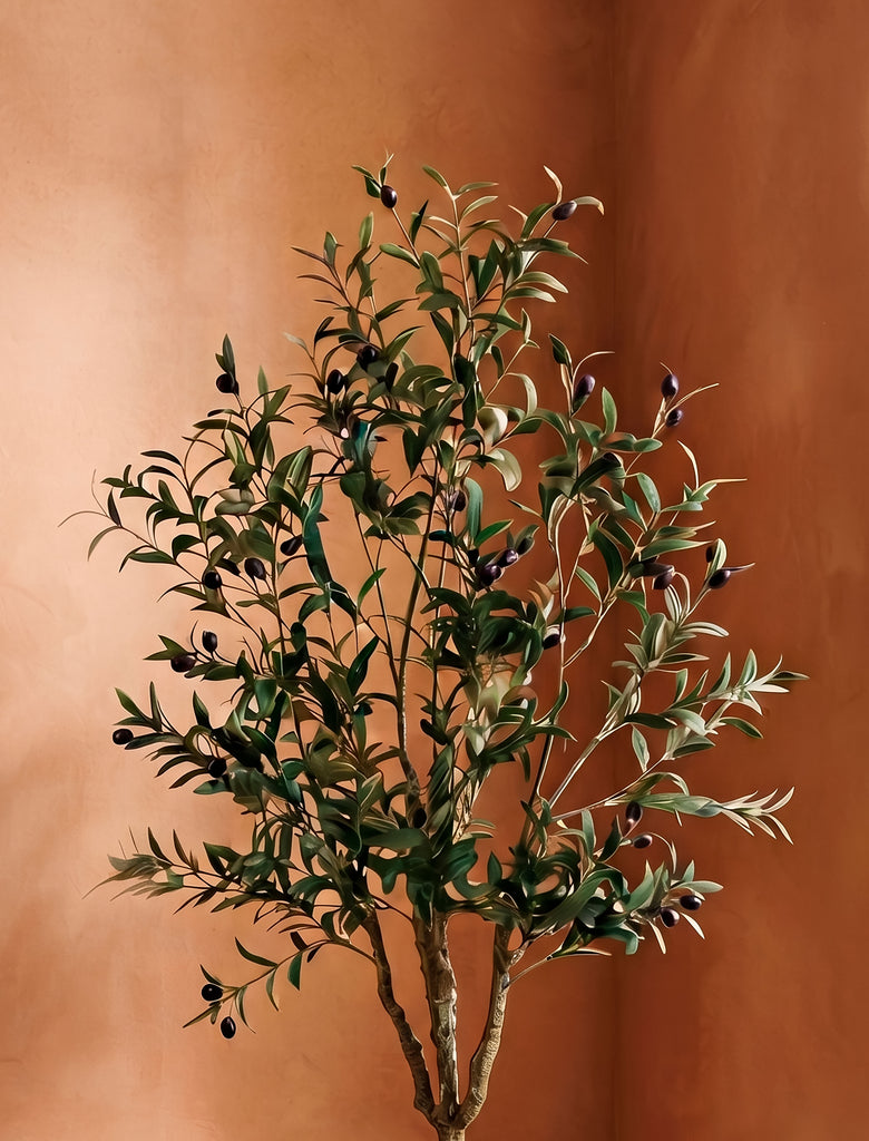 Árbol de Olivo de 1.80 Mts Artificial en Base de Arcilla