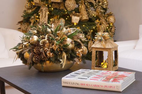 Centro de Mesa Redondo Golden Forest