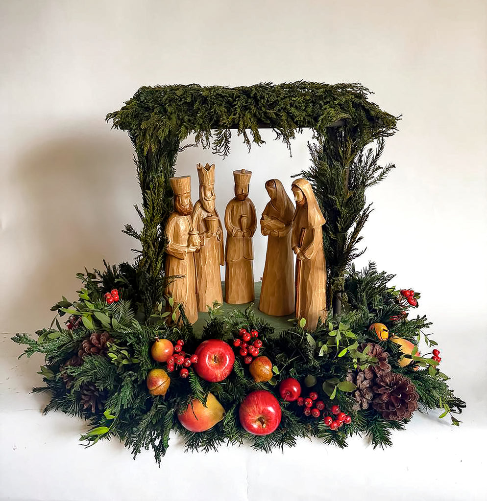 Centro con Reyes Magos de Resina Woodland