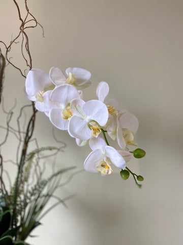 Orquideario con Dos Phalaenopsis Articial en Base Tipo Cantera