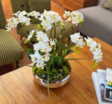 Orquideario con Mini Phalaenopsis Artificial en Base Tipo Espejo
