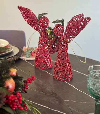 Estuche con 2 Piezas de Ángeles de Curly Redwood