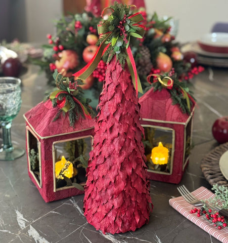 Estuche con 1 Pieza de Pino Grande de Hoja de Laurel Red Wood