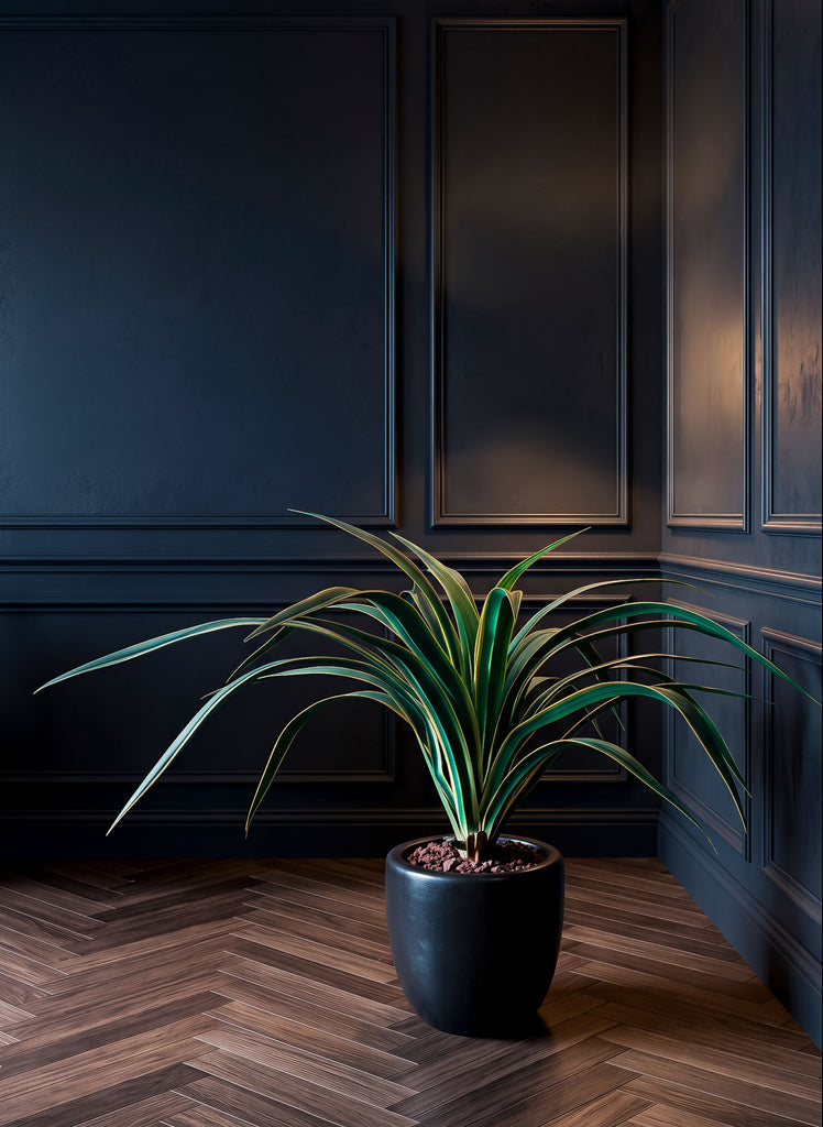 Agave Artificial De 1.30 Mts De Alto en Base Esmaltada (Única Pieza)