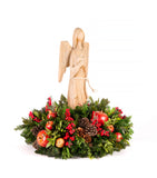 Centro de Mesa con Ángel Corazón de Madera Redwood