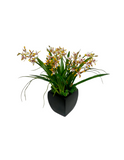 Orquideario con Mini Catleya Artificial en Base de Cerámica