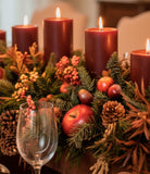 Centro de Mesa Rectangular con 5 Velas Martha Sophia