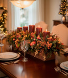 Centro de Mesa Rectangular con 5 Velas Martha Sophia