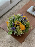 Centro de Mesa con Hidrangeas, Kalanchoe y Follajes Artificiales