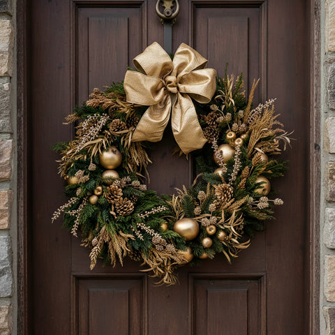 Corona Navideña #3 Golden Forest