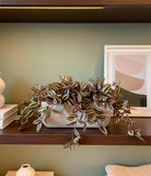 Jardinera 3/4 con Windering Artificial en Base Rectangular - Martha Sophia