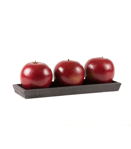 Charola con 3 Manzanas Rojas Extra Grandes - Martha Sophia